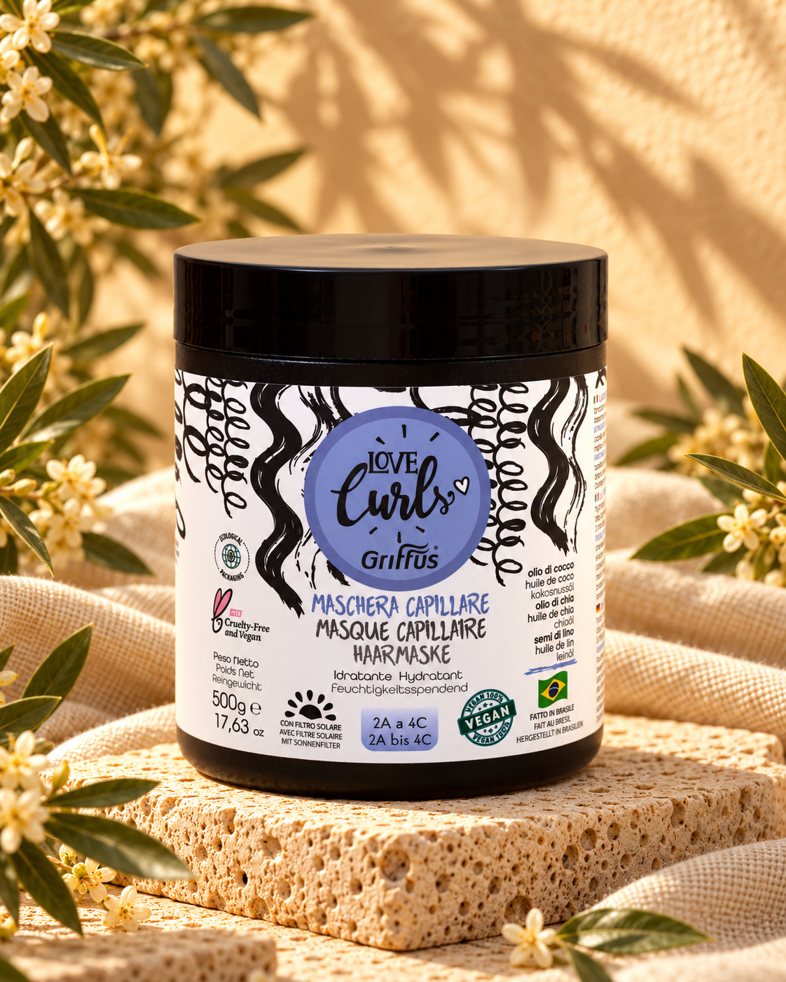 Griffus Love Curls Haarmaske 500 g – Vorderseite