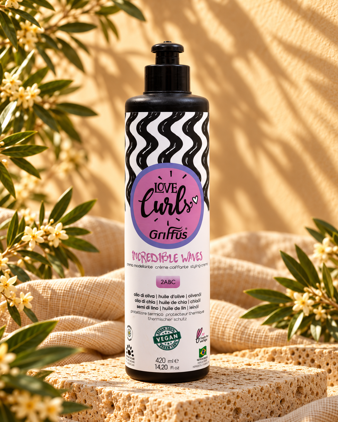 Griffus Love Curls Incredible Waves Leave-in 420 ml (2ABC) – Vorderseite