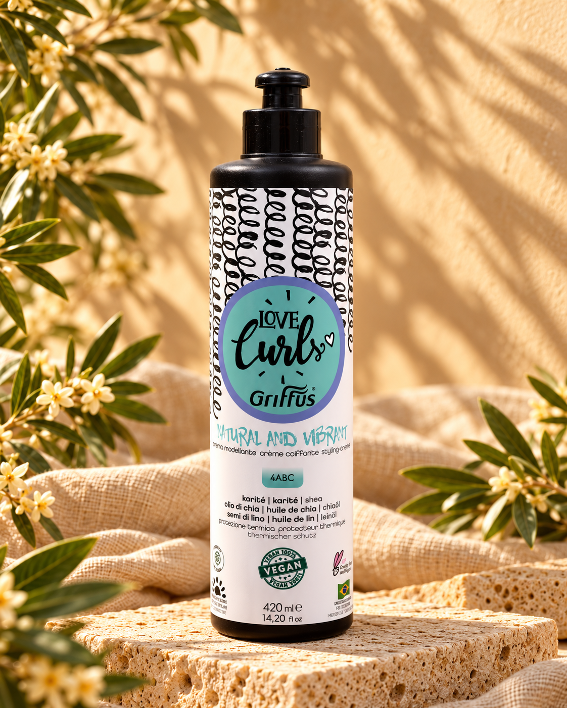 Griffus Love Curls Vibrant Curls Leave-in 420 ml (4ABC) – Vorderseite