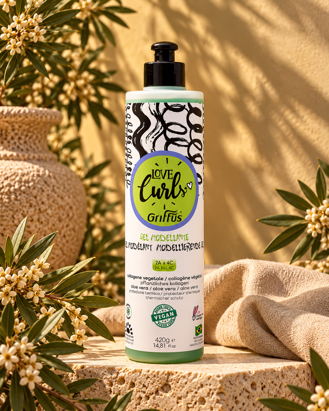 Griffus Love Curls Styling Gel Aloe Vera 420 g – Vorderseite