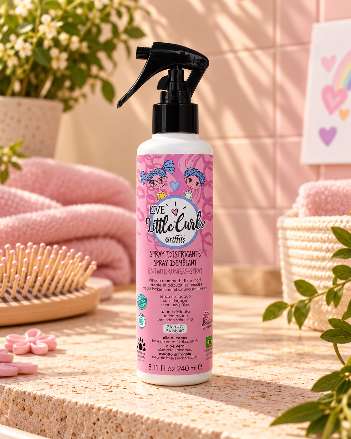 Love Little Curls Entknotungs-Spray im Kinderbad